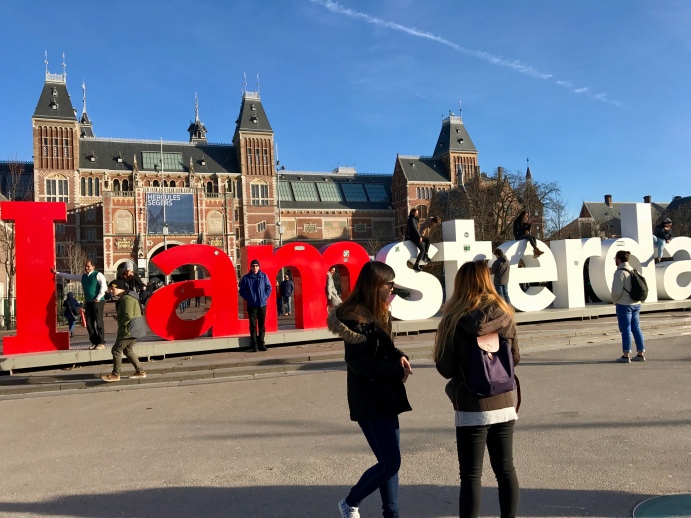 Iconic sign by the Rijksmuseum